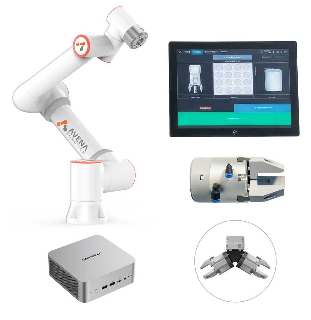 CNC FLEX kit: FR5 cobot, touchscreen and grippers