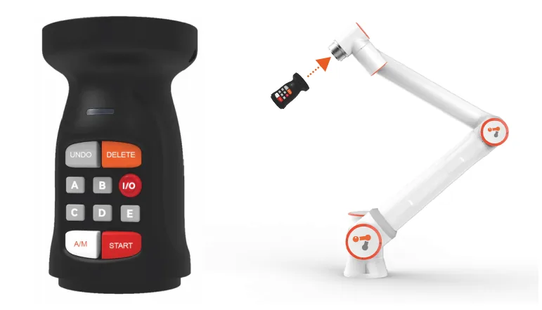 Smart Tool handle mounted on an FR cobot